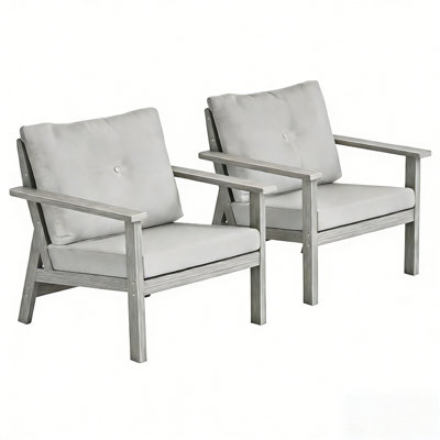 Outdoor Sofa Chair With Armrests (Set Of 2)