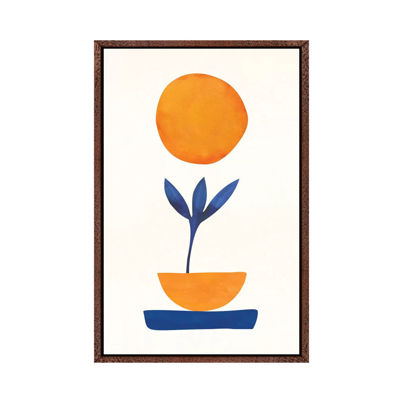 The Little One - Print on Canvas, 101.6cm H x 66.04cm W x 3.81cm D, Classic Brown Wood Floater Framed