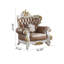 Fauteuil en cuir de vache sculpté American