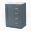 Meuble-lavabo bleu 24 po avec lavabo intégré en céramique, 3 tiroirs et 1 porte pour les petites et moyennes salles de bain-553942662