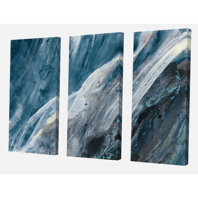 «Splash Blue Indigo», peinture à multiples images sur toile, H 40 po x l 60 po x P 1 po