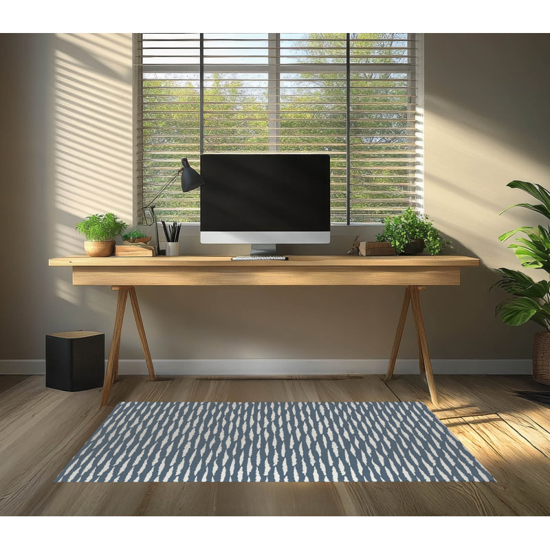 Tapis de bureau léger Scar Play, L 6 pi x L 4 pi, Bleu