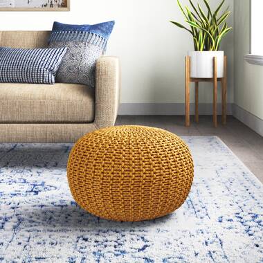 Sand & Stable Lee 18 Wide Round Pouf Ottoman & Reviews