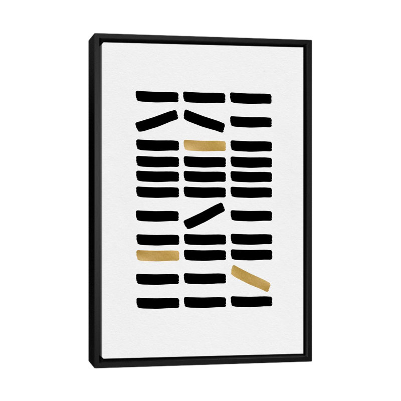 «Abstract», impression sur toile, H 26 po x l 18 po x P 1,5 po, Toile avec cadre noir, Pas de tapis