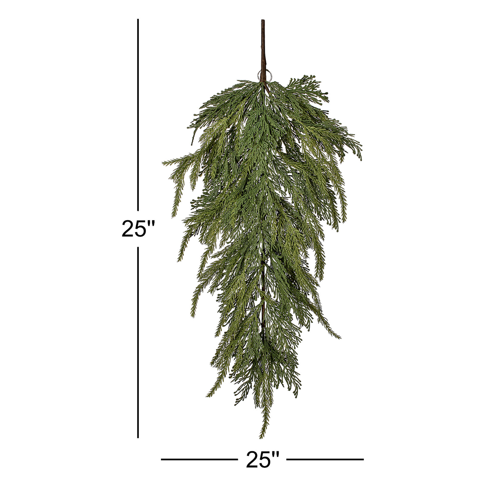 PVC Greenery 25" Cedar No Holiday Swag