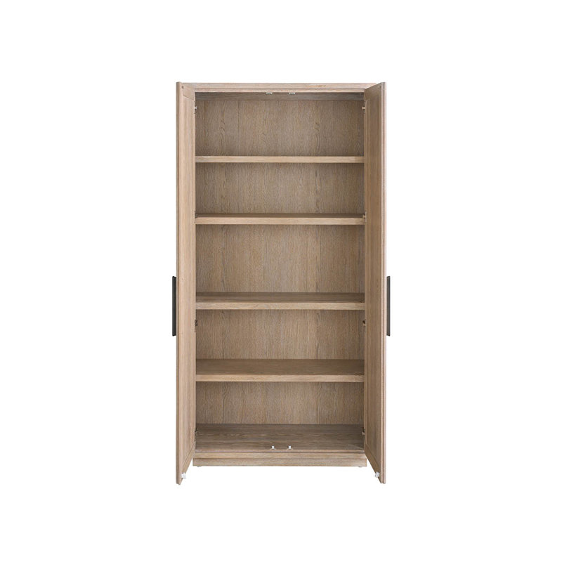Modern Solid Wood Armoire, Tan
