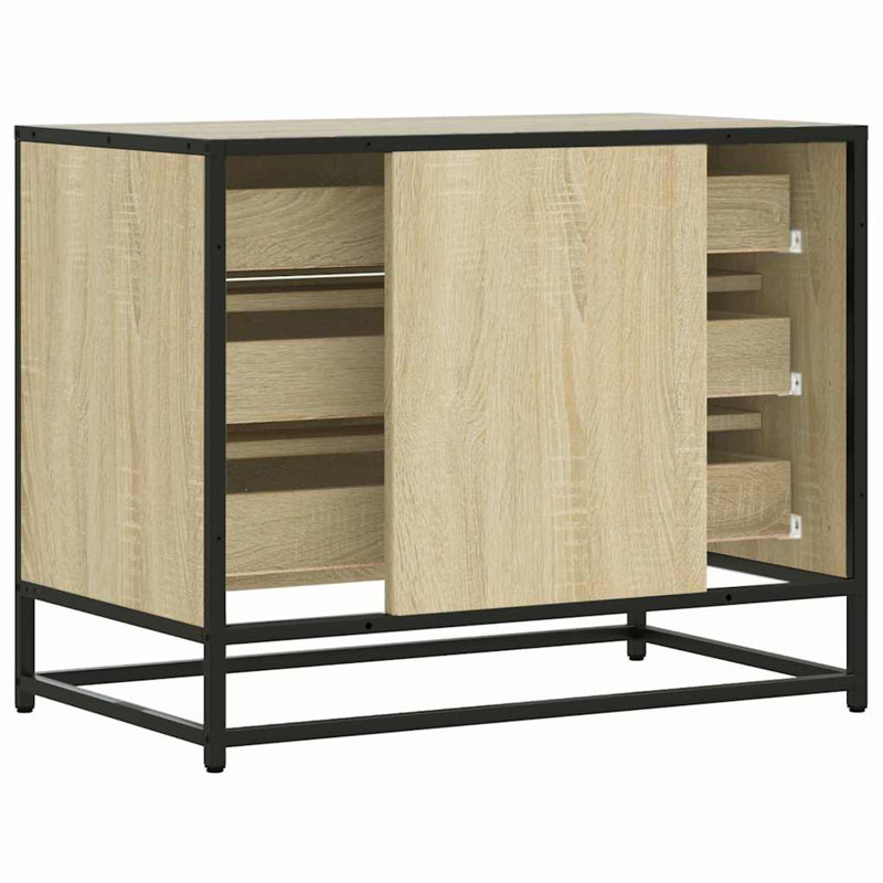 Sharrika Metal Standard Accent Chest, Sonoma Oak