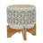 St. Charles Ceramic Planter with Wooden Stand - Modern Decorative Pot for Indoor Plants-436538992-436539268