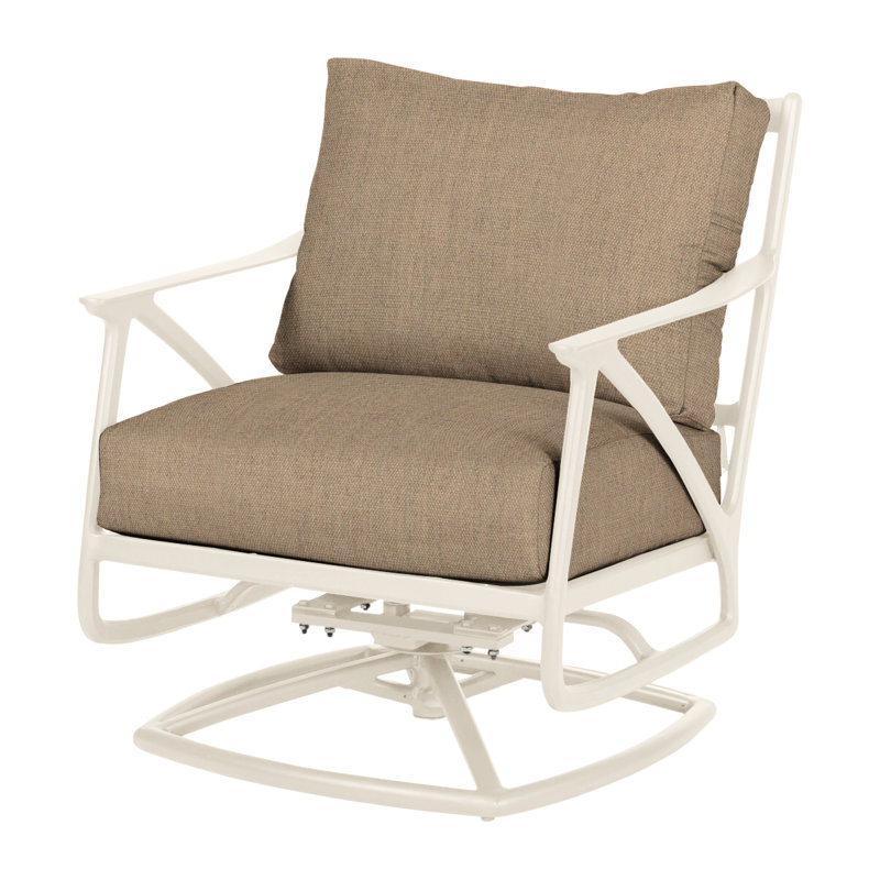 Amari Outdoor Rocker Chair, Canvas Heather Beige Sunbrella® Canvas, Carbon