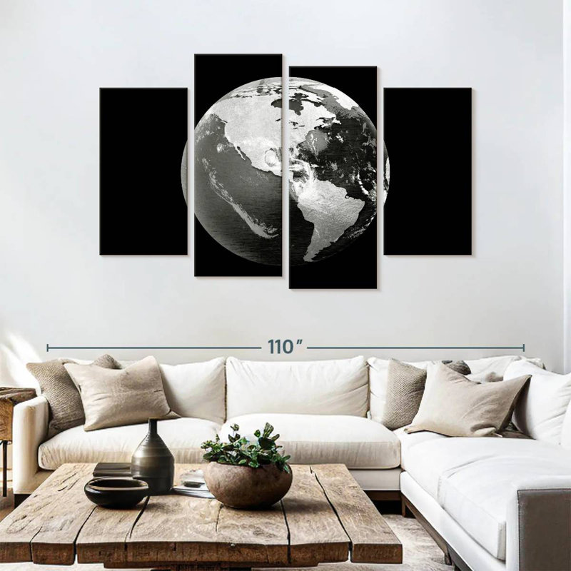 Silver Globe, 54" H x 84" W