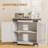 Storage Cabinet with Wood Legs,Adjustable Shel