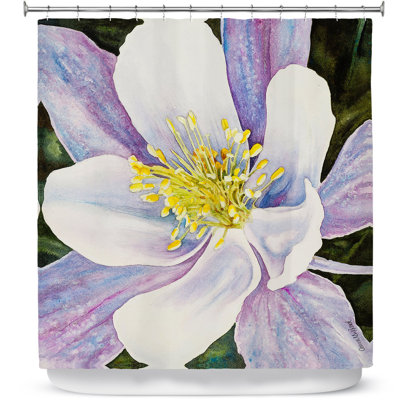 Rideau de douche simple columbine fleur