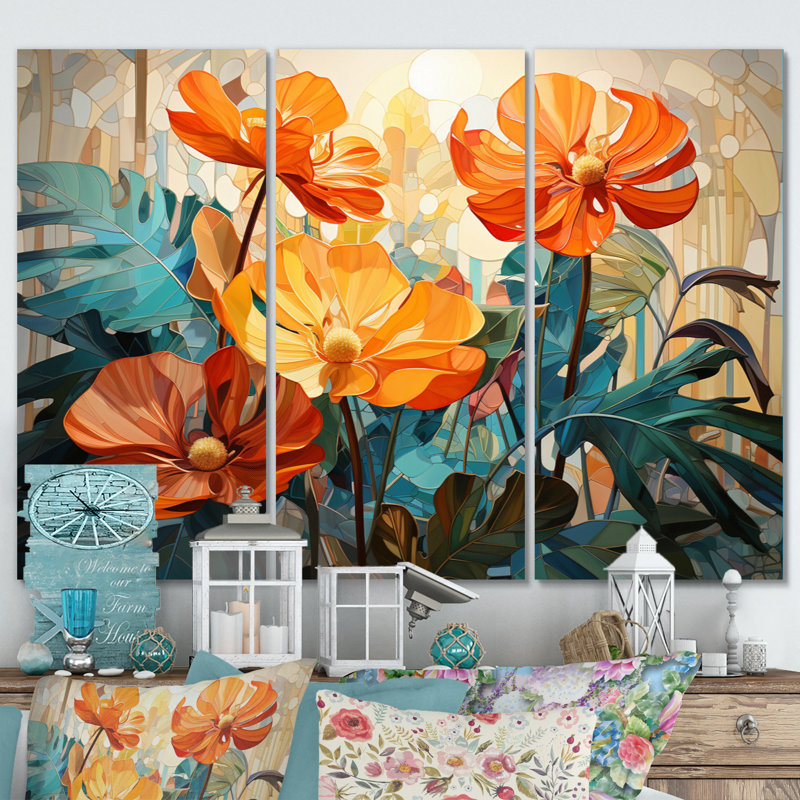 Ensemble de 3 décorations murales en métal