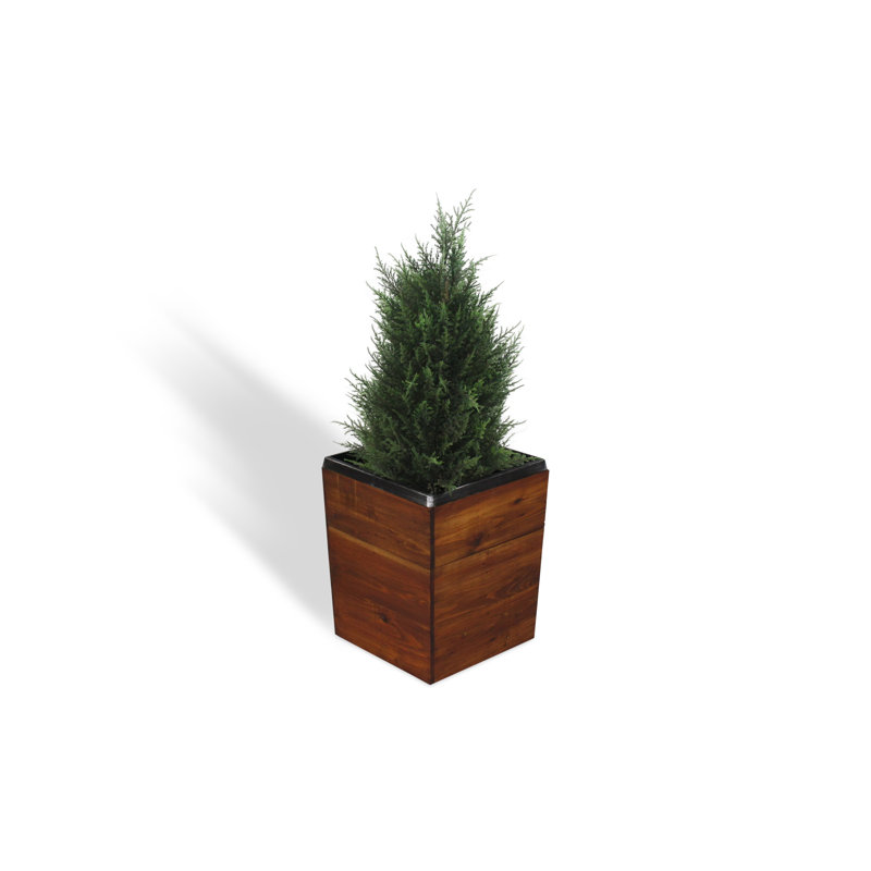 Boîte à fleurs en bois Campton, Moka, H 17 po x l 14 po x P 14 po