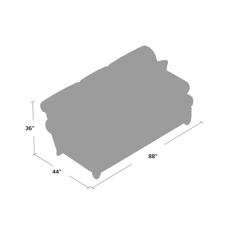 Spratt Sofa, Dark Brass, Manhattan, Craftwood 45 Dark Gray Performance Chenille