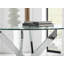 Tierra Modern Chrome Metal & Glass Round Dining Table Set with 4 Upholstered Faux Leather Chairs-547416954