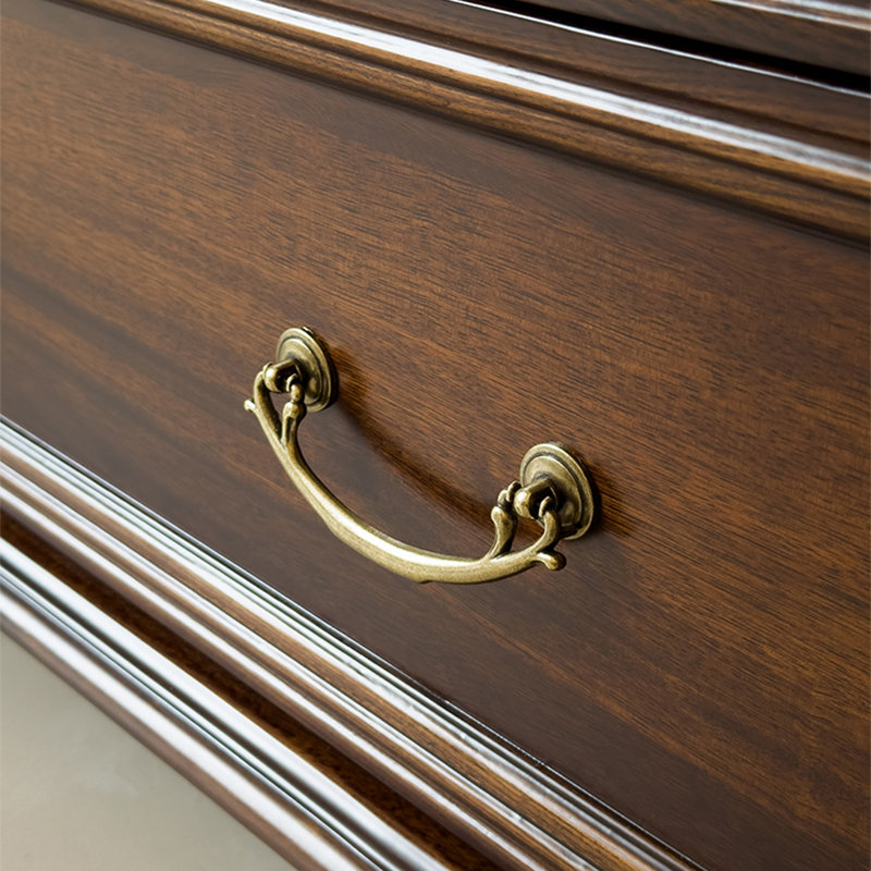 Armoire d'appoint en bois massif brun noisette