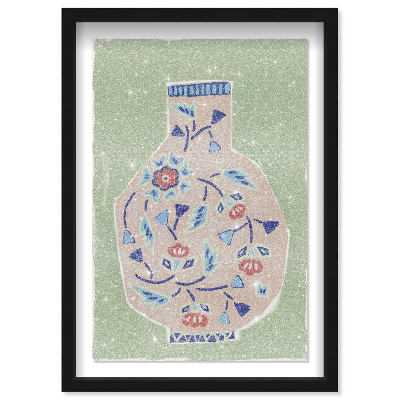 Heirloom Vase III Print by Oliver Gal, 25.5" H x 17.5" W, Black Shadowbox