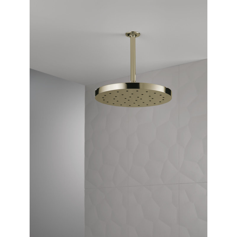 Pomme de douche à pluie avec technologie H2Okinetic, 2,5 gallons par minute, Nickel poli