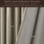Rideaux 100% occultant en velours beige champagne, ensemble de 2 rideaux doublés avec passe-tringle