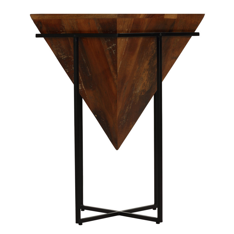 Solid Wood Top End Table
