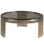 Modern Nuvola 38" Round Zinc Cast Aluminum Base Cocktail Table