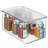 mDesign Plastic Storage Bin Box Container, Lid and Handles-98155404-98155402