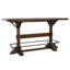 Table de bar Flint, repose-pieds en métal noir, 78 pouces, bois brun foncé