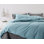 Ensemble de housse de couette en coton de couleur unie Stonewashed