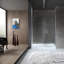 Porte de douche à charnière sans cadre avec garde-raz de marée L 60 po x H 72 po Makata-50266321