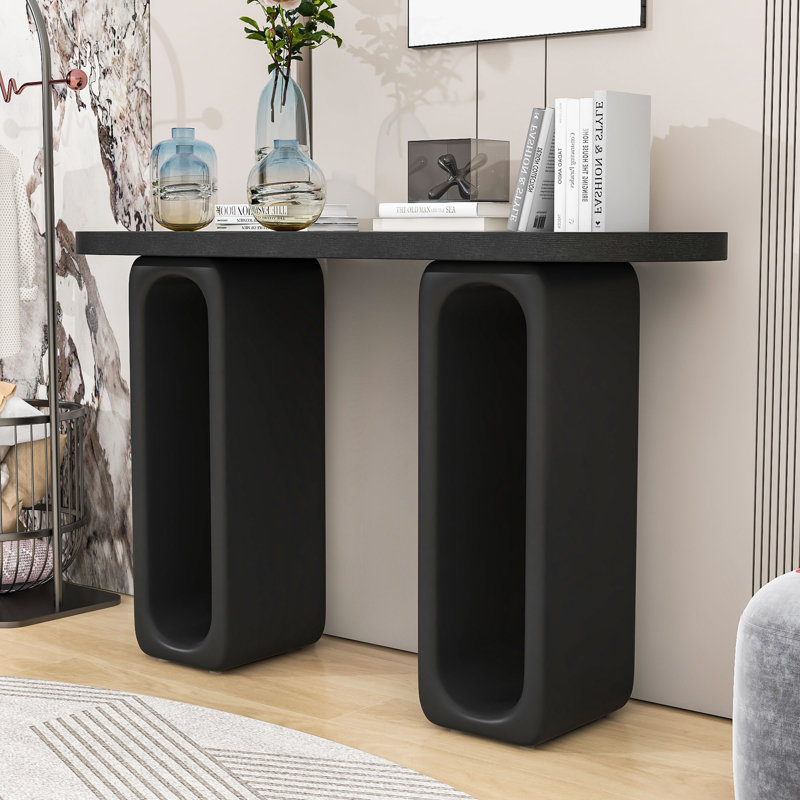 Console Art-Inspired avec pieds sculpturaux ovales
