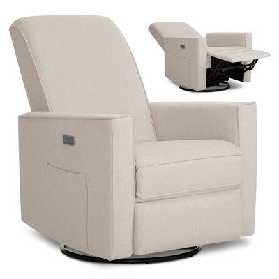 Greenguard Gold Certified Upholstered Swivel Reclining Glider