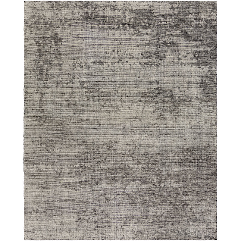 Backman Wool Abstract Area Rug, Rectangle 4' x 6'