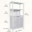 Armoire de rangement en bambou blanc