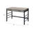 Disho  Light Weathered Oak & Black Finish Writing Desk W/USB