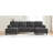 Black, U-Shaped , Dual Chaise Lounges, Storage, Armrest Pillows Side-2124886635-2124886632