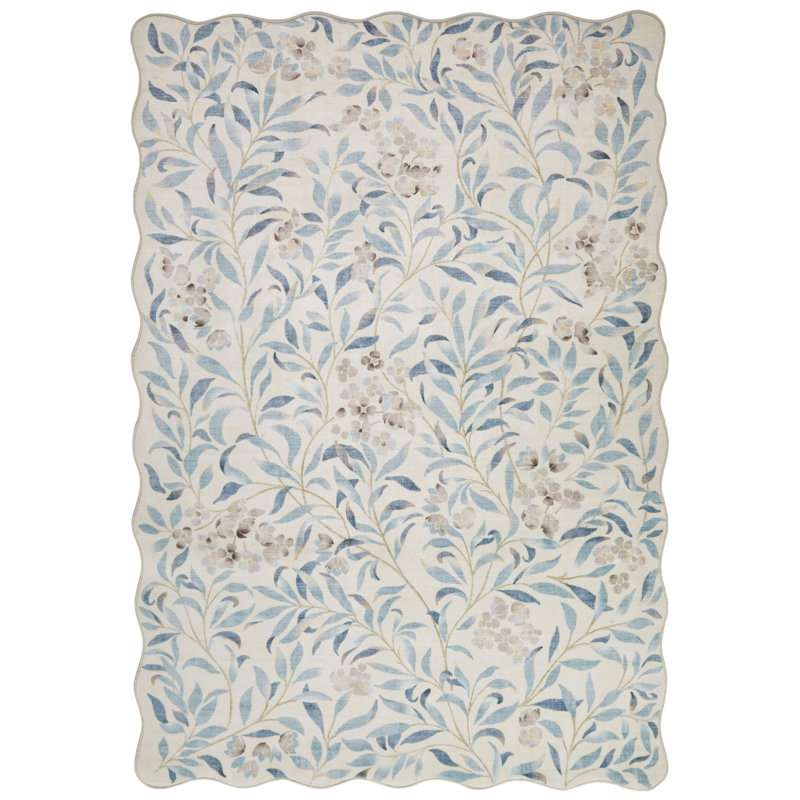 Blue Modern Soft Washable Rug, Stain Resistant Area Rug For Bedroom, & Dining Room, Rectangle 200 x 300 cm