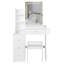 Petit meuble-lavabo de petite taille avec tabouret de chevet gauche, tabouret 2 AC + 2 USB, support pour séchoir à cheveux, très grand miroir à DEL coulissant à commande tactile, interrupteur tricolore, réglage de la luminosité-1660208876