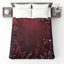 Red Botanical Leaves Quilted Bedspread