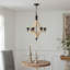 Lustre en bois 6 lumières
