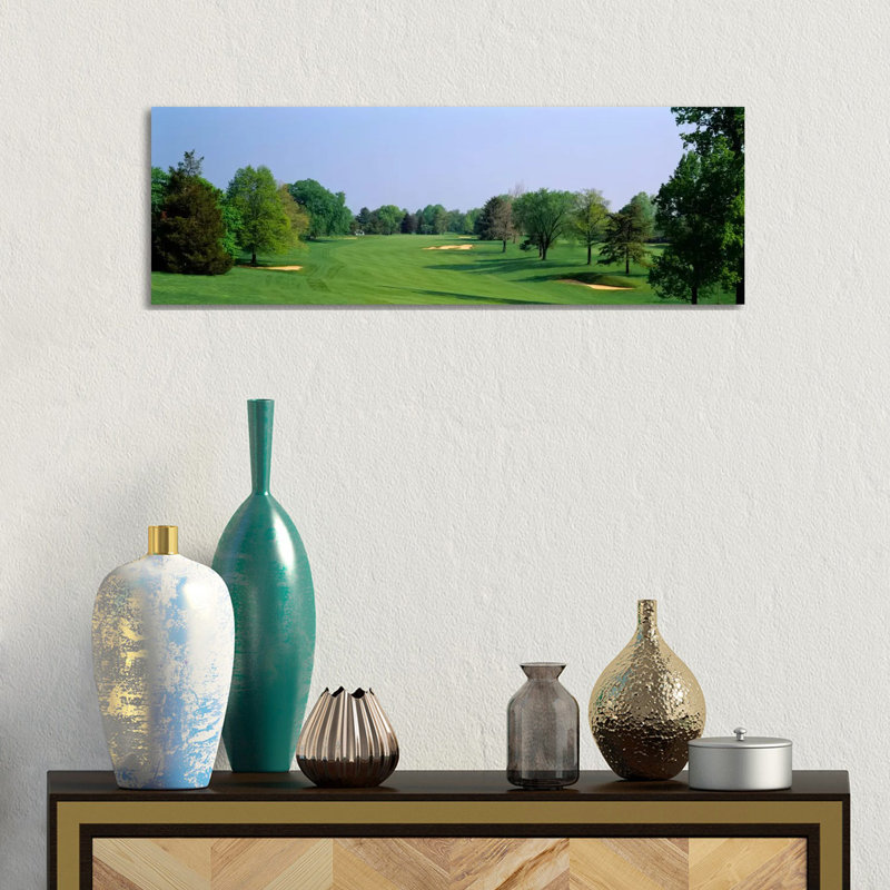 Panoramic View Of A Golf Course, Baltimore Country Club, Maryland, USA by Panoramic Images - Wrapped Canvas Panoramic Print