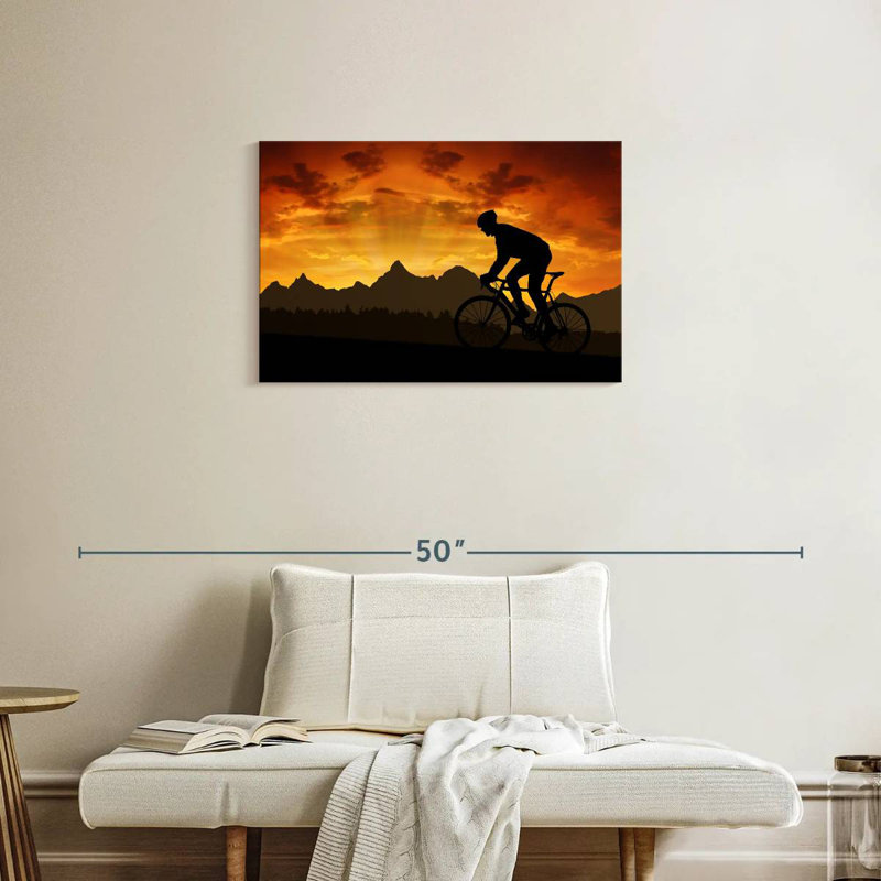 Senne, coucher de soleil à vélo, H 20 po x l 30 po