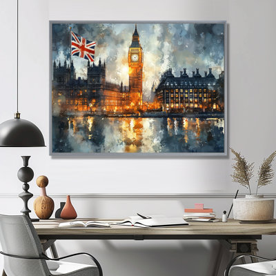 London Big Ben Landscape Glow II - London Wall Art
