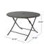 Table de salle à manger pliable RIAD ROND (table incluse seulement)