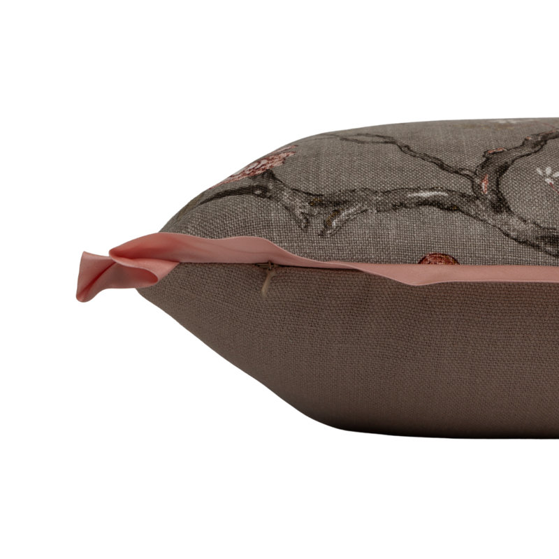 Oriental Bird Signature Butterfly Flange Accent Pillow