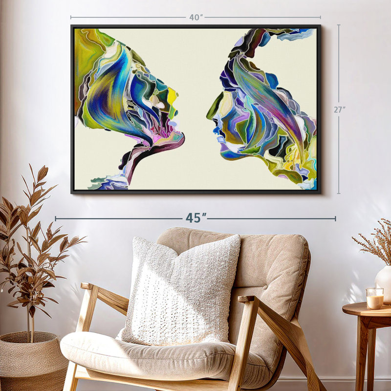 " Abstract Couple Canvas Print ", 27" H x 40" W