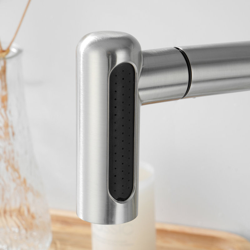 Lefton Single Hole Bathroom Faucet With 2 Water Modes, Pull-out Liftable Vanity Sink Faucet For Bathroom And Laundry Room, BF2209