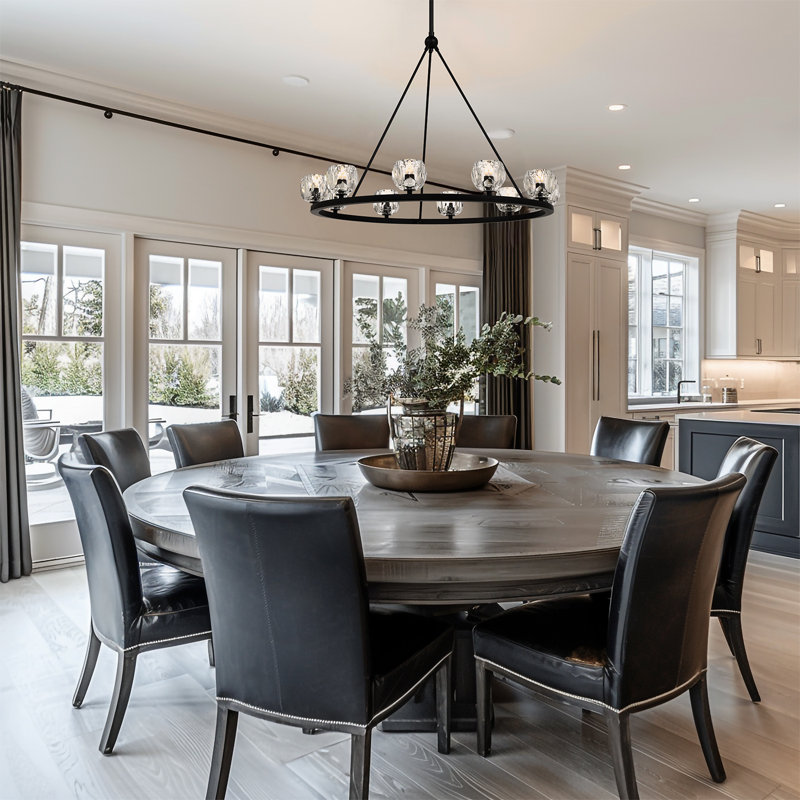 Rashana 10 Light Matte Black Chandelier