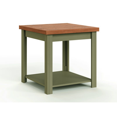 Table d'appoint 24 po, bois de sauge et bois fruitier, fabrication en bois de peuplier massif 24 po