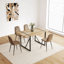 Table de salle à manger de 55 po en bois aggloméré rectangulaire industriel moderne de couleur bois pour 4 à 6 personnes, avec plateau en bois d'ingénierie de 1,5 po d'épaisseur et pieds en métal noir, pour bureau d'écriture-133226953